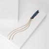 Elegant Women's Brooch with Long Thread Lapel Pin Stylish Wheat Ear Jewelry Flowing Fringe Sparkling Crystal Lapel Pins