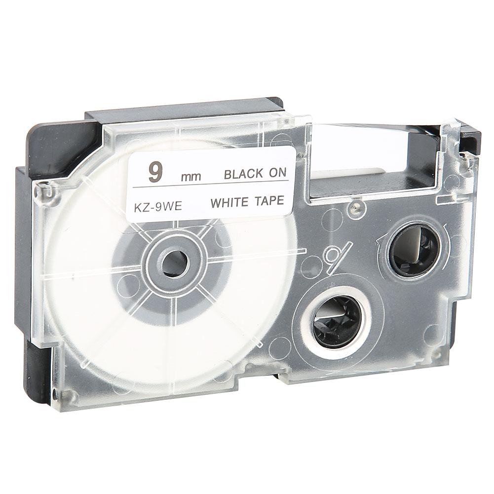 9mm Tape Cartridge for Casio Label Maker Printer KL 60 120 170 780 820 CW L300(Black On White )