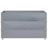 Pallet Top Frame Set 3 Pcs Grey 100x100 Cm Solid Pine Wood