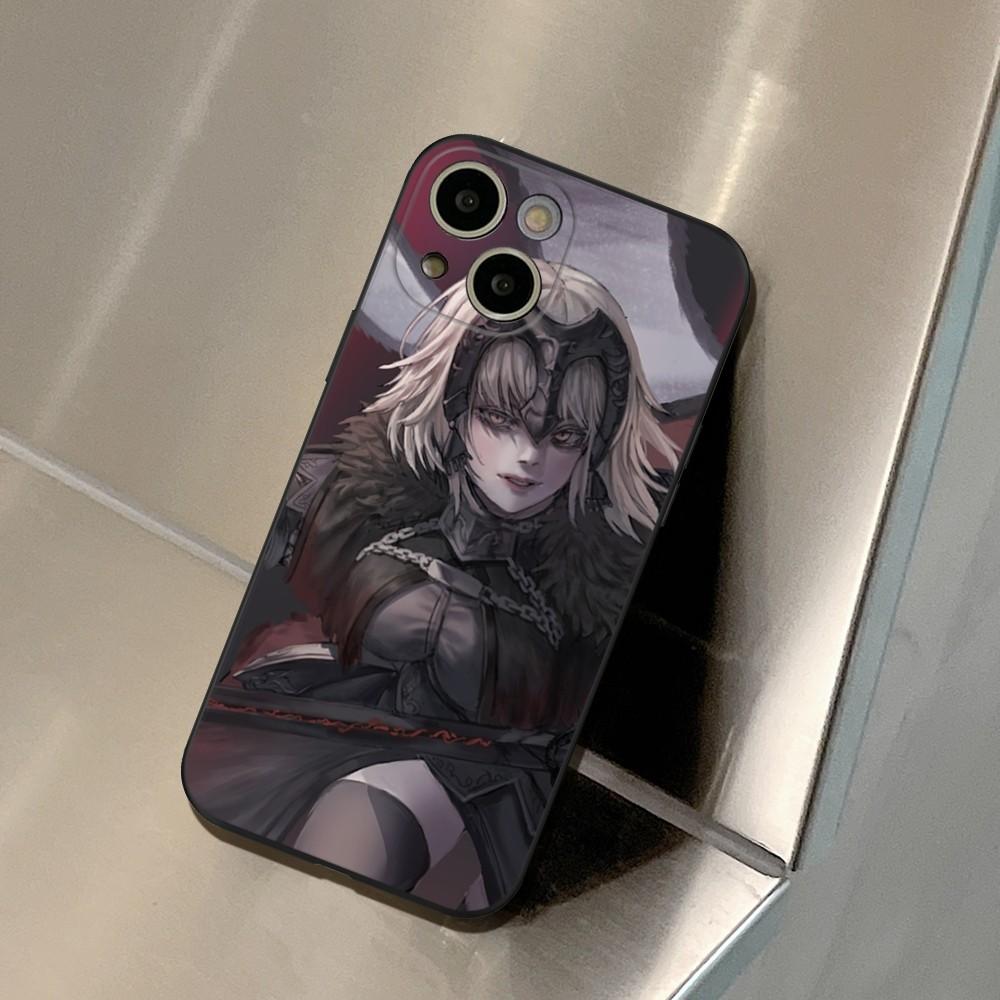 Jeanne D'Arc Alter Fodral FÖR IPhone 15 14 11 12 Pro 8 7 15 Plus 13 Pro MAX XR XS MINI SE 2020 Svarta Fodral