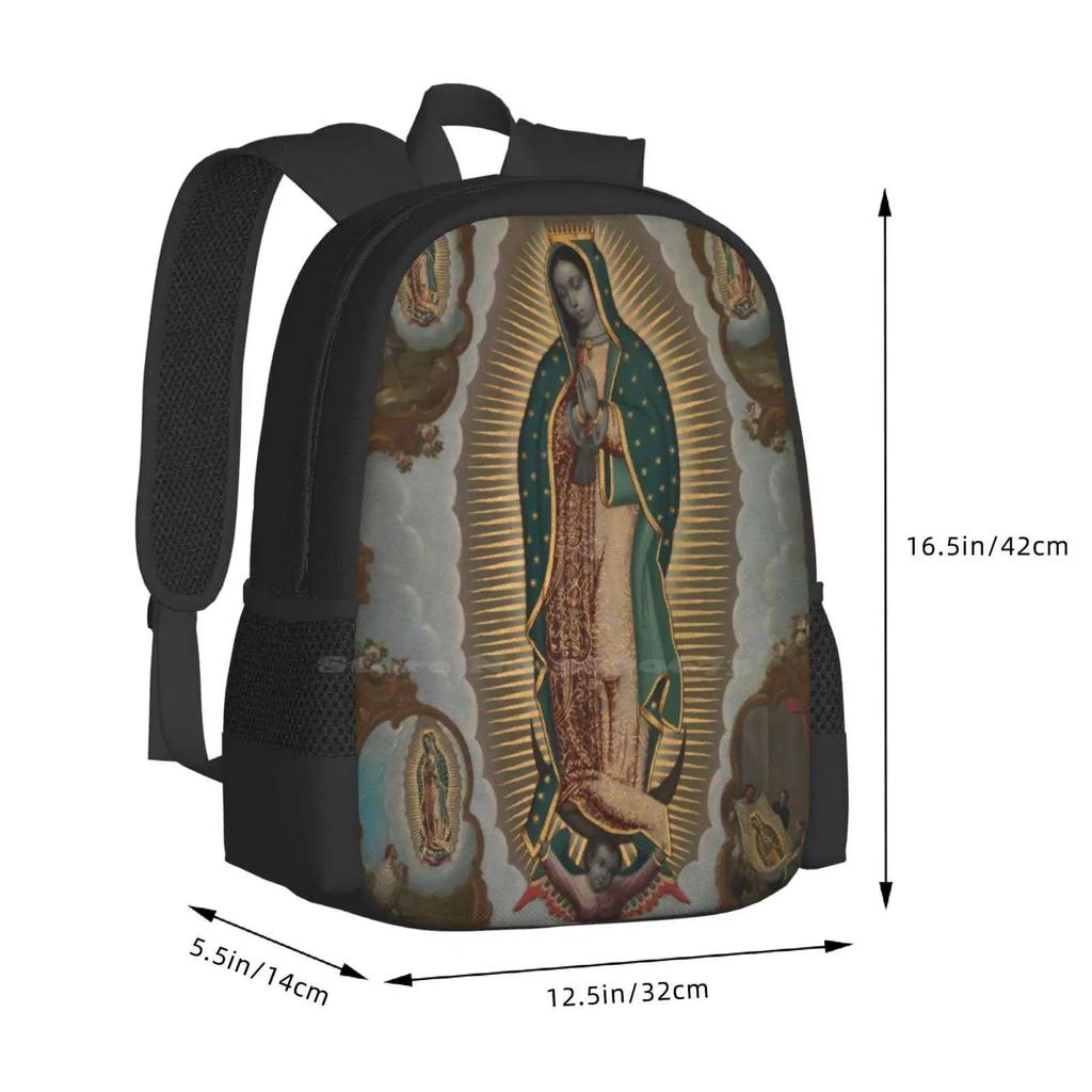 Virgen De Guadalupe Bag Backpack For Men Women Girls Teenage Virgen Guadalupe