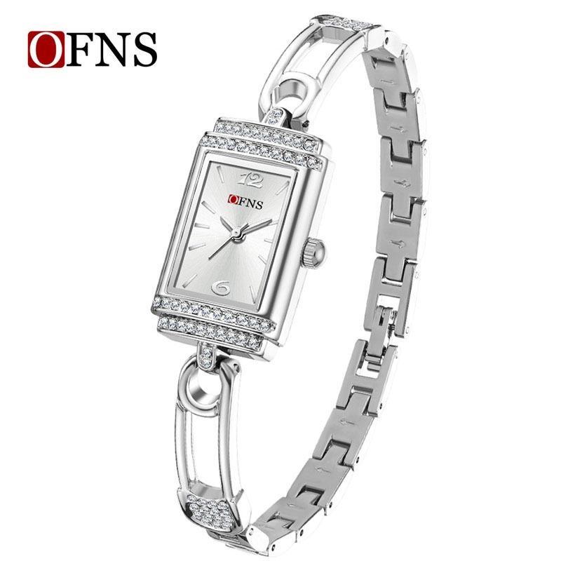 Fashion Luxury Square Dial Women Quartz Watch Elegant Alloy Strap Waterproof Wristwatch Reloj Mujer Girls Clock Gift