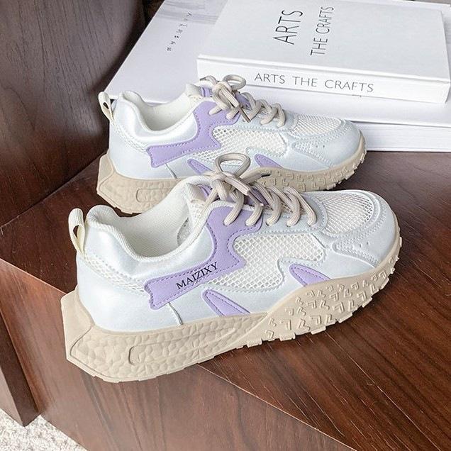 Netzschuhe Freizeitsportschuhe Damen 2025 Sommer neue Damenschuhe rutschfeste Plateau Reiseschuhe atmungsaktives Mesh Dad-Schuhe