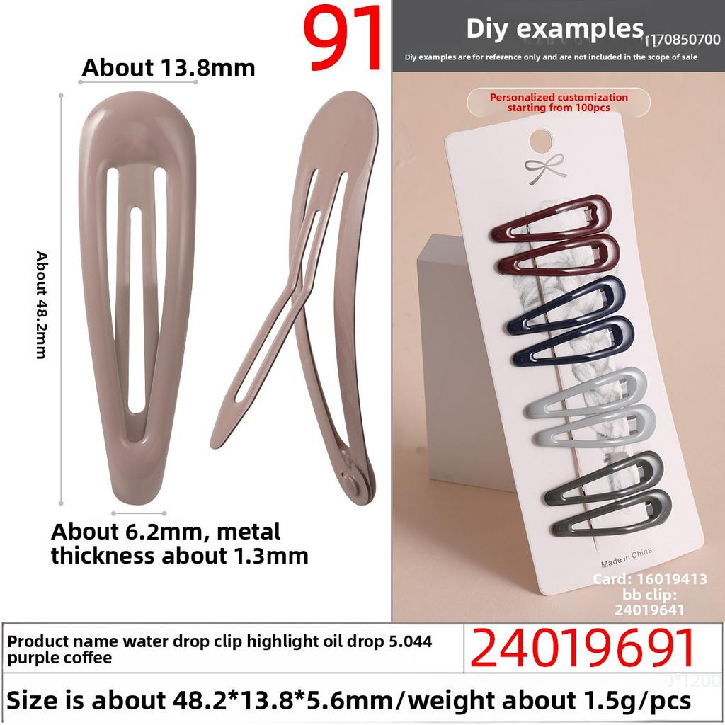 Niedliche Haaraccessoires für MädchenBunte Tropfenförmige Haarspangen Bonbonfarbene Kleine Haarspangen Kleine Pony- und Strandclips