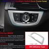 Stainless For BMW 5 Series X3 G30 G31 G01 Car Headlight Switch Panel Cover Trim