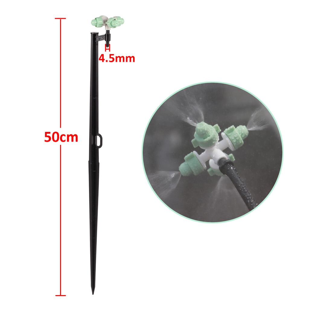 5pcs Hanging Anti-drip Spray Four-way Atomizing Nozzle Garden Hanging Anti-drip Nozzle 1/4" Barb Screw Connector
