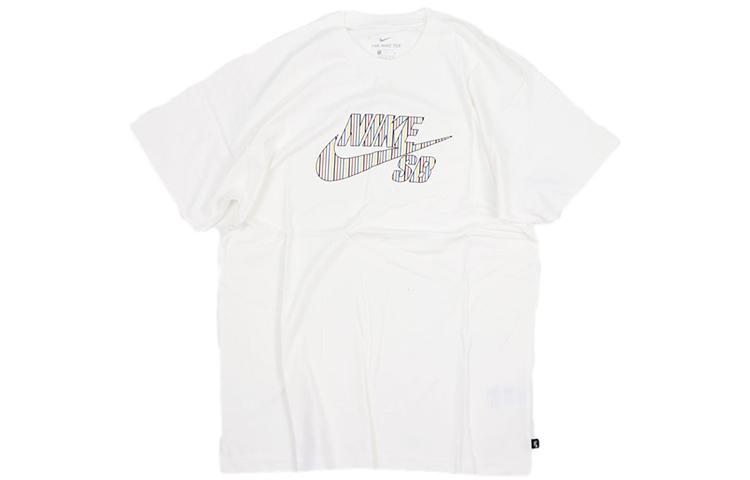 Nike T Shirts Men's White Crew Neck Moderate Straight Fit CW1463-100
