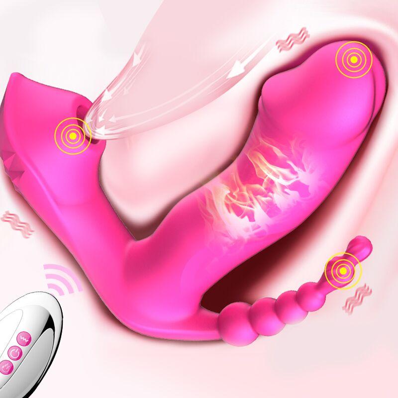 3-in-1 Sucking Vibrator Clitoral Stimulator Wearable Oral Suction Erotic Toys