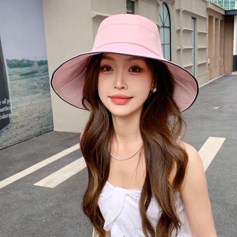 Hat Women's Summer New Sun Protection Sun Hat Outdoor Big Edge Bucket Hat Folding Sun Hat
