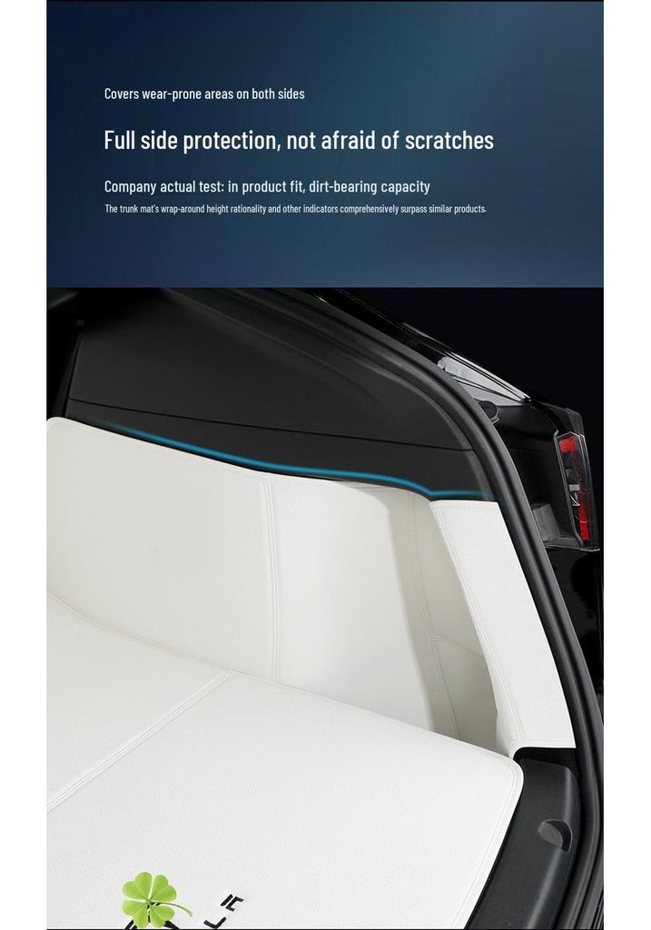 Tesla Model Y/3 Front & Rear Trunk Mats - Leather Style, Full Coverage, Refresh Version
