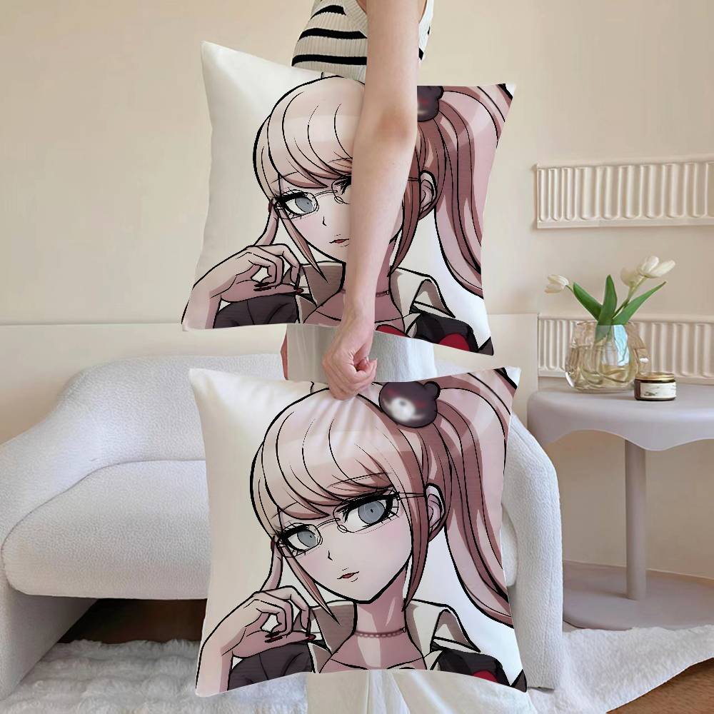J-Junko Enoshima Pillow Case Sofa and Living Room Decorative Cushion Covers Dust-proof and Mite-proof Invisible Zipper