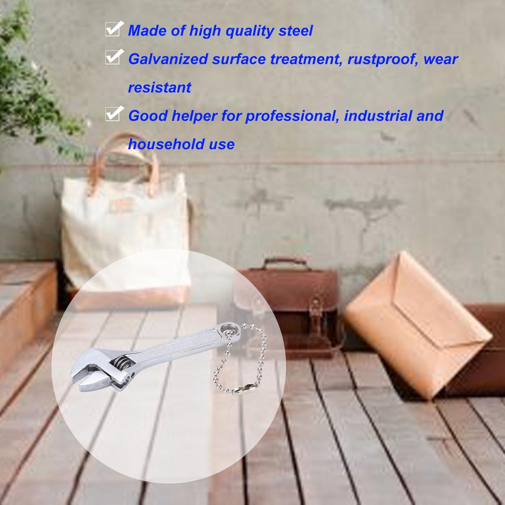 Keychain Wrench Steel Galvanized Portable Professional High Hardness Spanner for