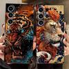 Black Soft Phone Cover Case for Samsung Galaxy S21 S23 FE S22 S25+ S25 Ultra S23+ S24+ S24 Plus S20 Note 20 10 Cool Lion