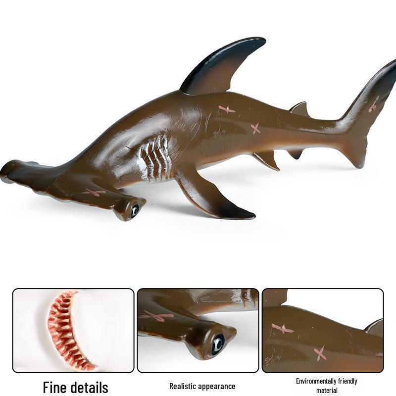 Children's Solid Plastic Hammerhead Shark Underwater Model Toy