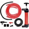 Vila Multi-use Manual Fuel Transfer Pump Kit - Portable Water & Gas Siphon, 15" Siphon Hose, Liquid Transfer for Automotive, Rain Barrels & Water