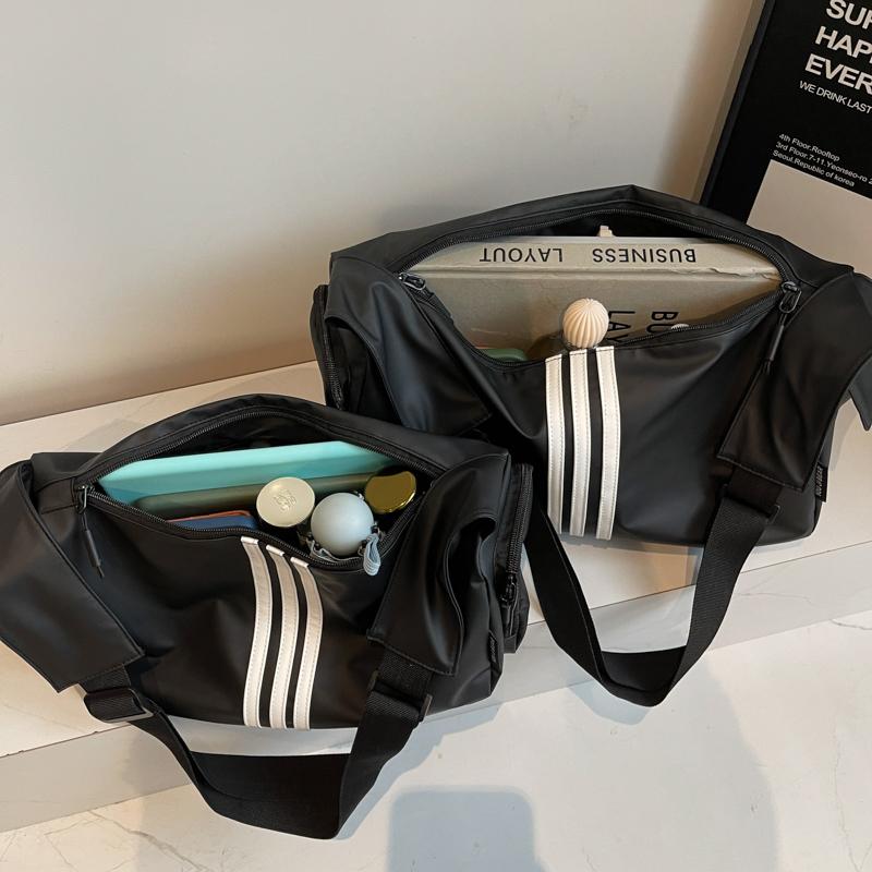 Striped Large Capacity Travel Bag Women's Shoulder Bag Crossbody Bag