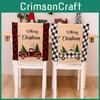 Festive Christmas Chair Covers In Red And Black Plaid For Holiday Home Decor