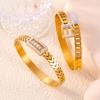 Elegant Cross-Border Full Diamond Titanium Steel Bracelet: Fashionable Hollow Chain Design