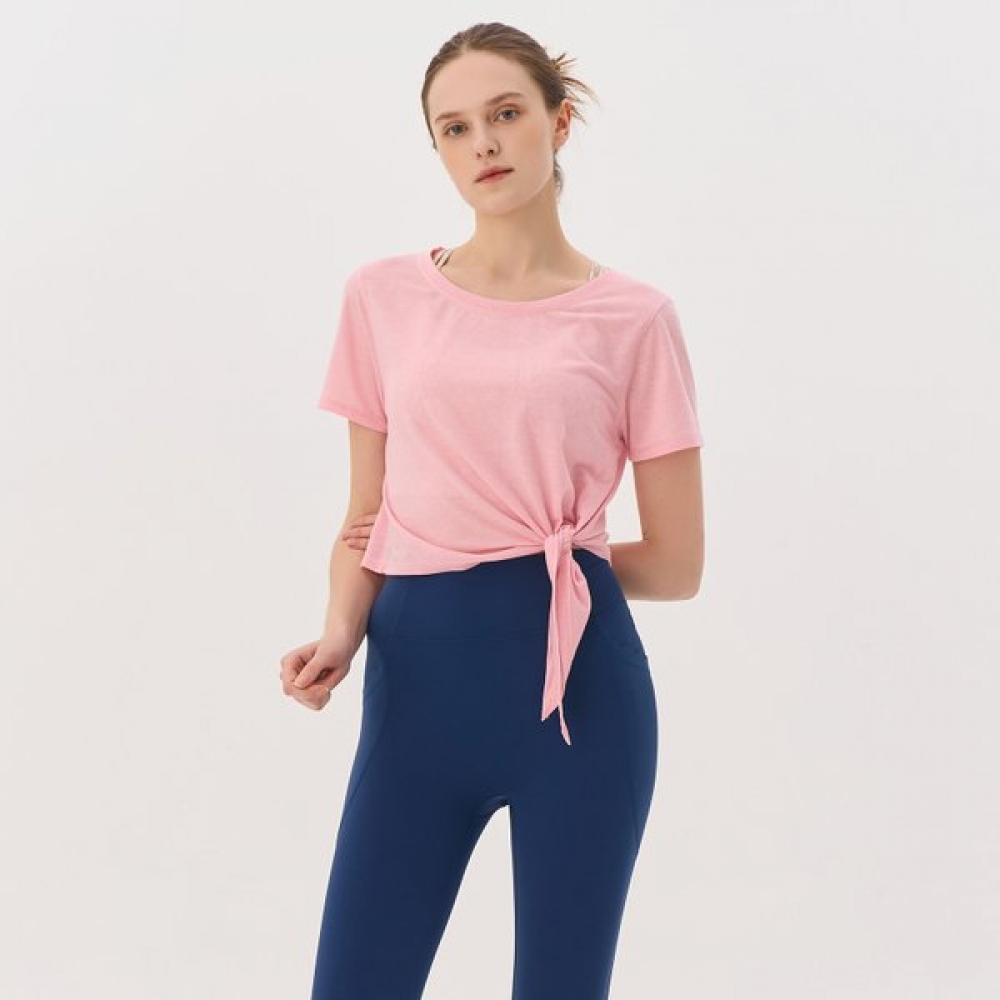 HuiT Linen Slub Side Tie ShorT Sleeve T