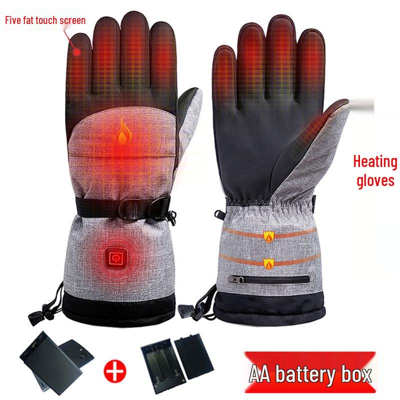 Waterproof Heated Winter Gloves for Outdoor Sports & Motorcycling