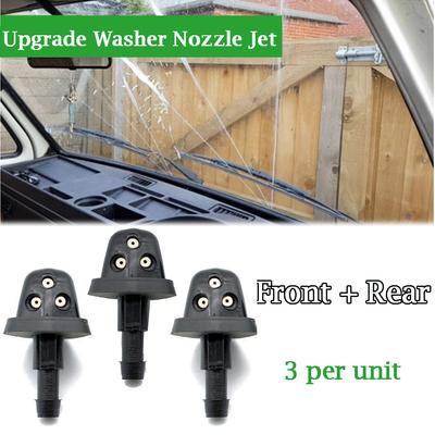 3-teiliges Scheibenwaschdüsen-Set für Vorne und Hinten, Dreifach-Scheibenwaschdüsen-Sprühset für VW T25 T3 Vanagon Golf 1/2 LT Passat 32