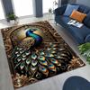 3D Colorful Peacock Romantic Birds Rug for Bedroom Living Room Sofa Home Doormat Decor,Larger Kid Play Non-slip Floor Mat