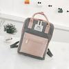 Casual Canvas Backpack For Women, Shoulder Bags, Student Travel Knapsack, Contrast Color Bag