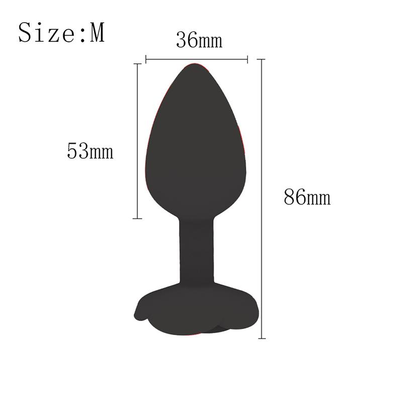 Rose Silicone Anal Plug Set of 3 Sizes Prostate Massager Butt Plugs Stimulator for Couples Men Women Anal Trainer Sex Toy