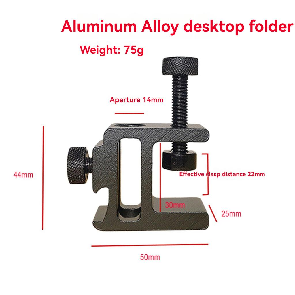 Aluminum Alloy Camping Light Desk Clamp Holder for Outdoor Fishing Live Streaming Desktop Mount Bracket Accessory