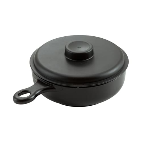 Sanada Seiko Microwave Oven, Fried Egg Cooker, Black, 600W, 50 Seconds, Breakfast, Microwave Oven, Time-Saving Cooking, Cookware, Suitable for Single