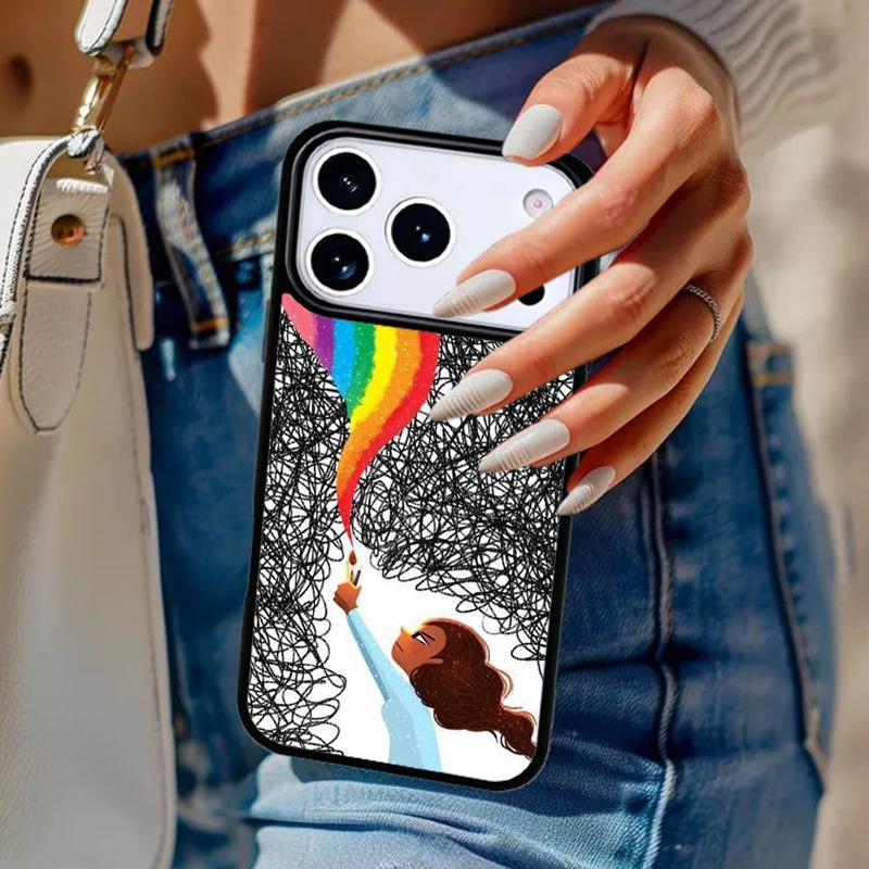 LGBT Pride Love Phone Case For iPhone 17 Air 14 15 13 12 Max Cover For Apple 16e 11 Pro Max Plus Coque