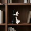 Black Chess Decoration King Queen Piece Figurine, 3D Printed Couple Statue, Modern Decor White for Anniversary Wedding Party Home Office Desk