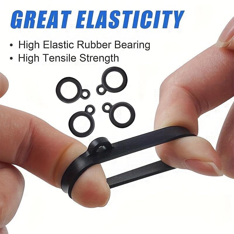 10pcs 2 Sizes Fishing Rod Hook Keeper, Fishing Lure Bait Holder, Elastic Rubber Rings For Worm And Treble Hook, Fishing Tackle
