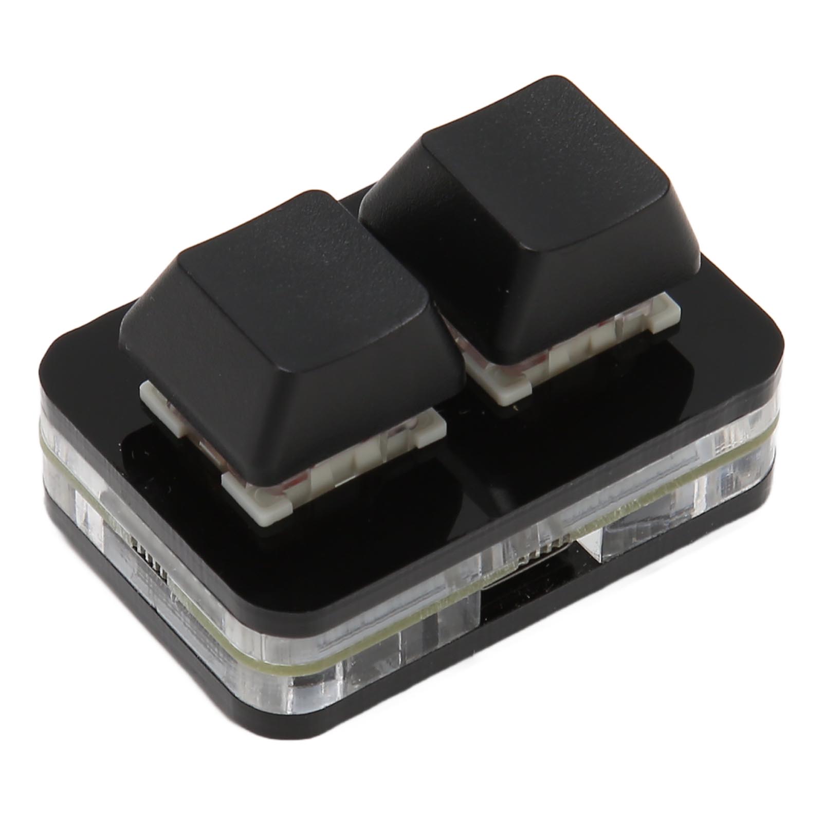 

USB 2-клавишная мини-клавиатура с настраиваемой светодиодной подсветкой RGB, программирование макросов, клавиатура для Windows, OS X чёрный