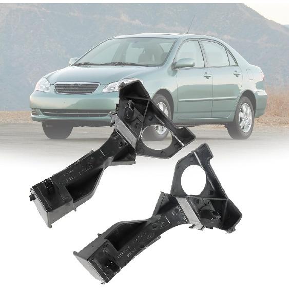 Front Bumper Bracket Set for Toyota Corolla 2009-2010 Left Driver and Right Passenger Side 52116-12390, 52115-12430, 52116-02110, 5211502130,