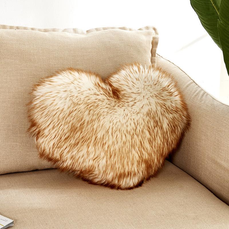 Heart-Shaped Washable Back Pillow and Sofa Cushion Cover (No Insert)