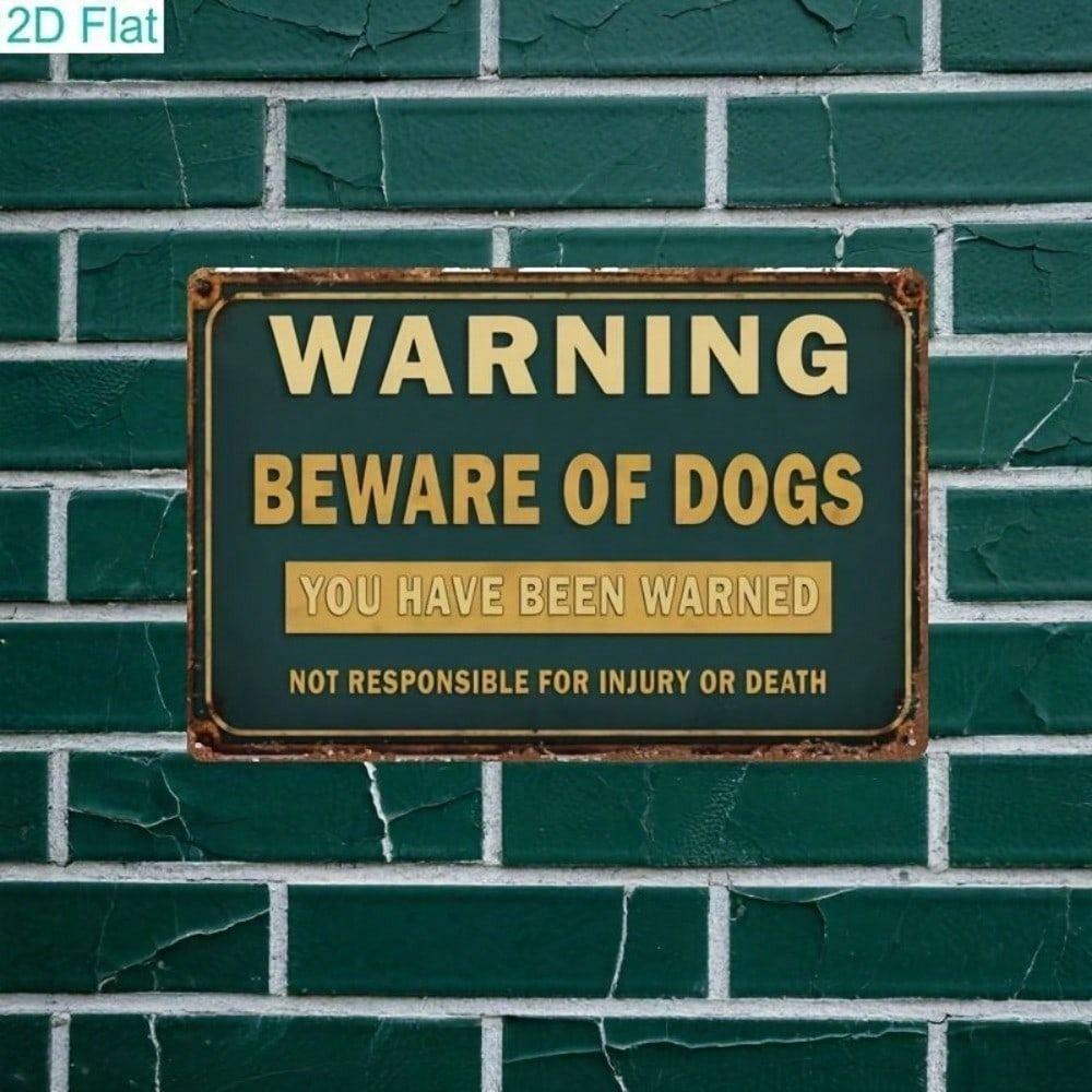 Vintage Metal Poster Dog Wall Art Garage Decor