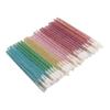 Pack of 50 Disposable Crystal Handle Lip Brushes - Portable Flocked Lipstick Applicators