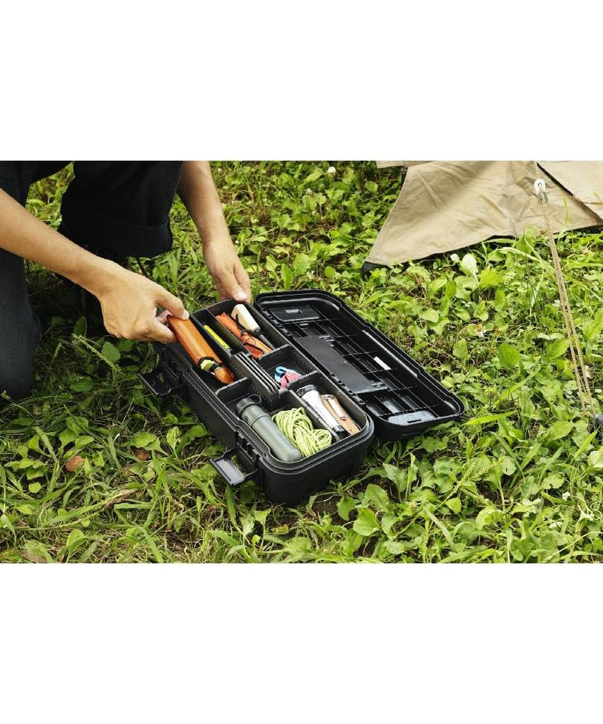 RISU Úložný box Kufr Náklad Náklad Náklad Náklad Přibl. 6L Black Made in Japan S-6 Box na nářadí Venkovní skladování Camping Vodotěsný GHON188