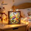 Romantic Warm Light Decor DIY Acrylic Puzzles Night Light, Hand-Assembled Jigsaw Lamp with Butterfly Decor, Atmosphere for Room Creative Handmade LED