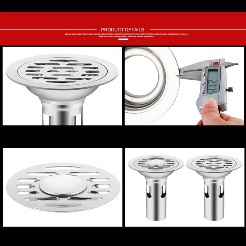 Quick Drain Stainless Steel Floor Strainer Odor Resistant Drain Cover Floor Drainer Strainer for Kitchen & Bathroom