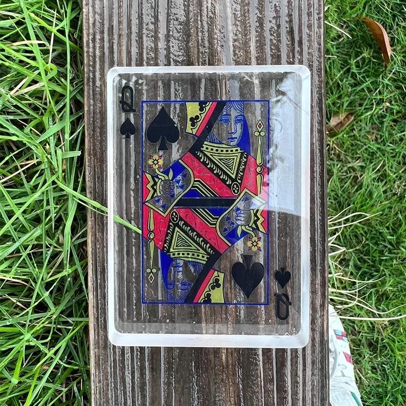 

Колода Omni Deck Glass Колода карт Ice Bound Карточные фокусы Магия крупным планом Иллюзии Аксессуары Гиммики Карточный фокусник Покер Прозрачный блок