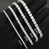 Sweetrain Moissanite Tennis Bracelet for Women 18K White Gold Plated S925 Silver Lab Grown Diamond Bracelet with GRA