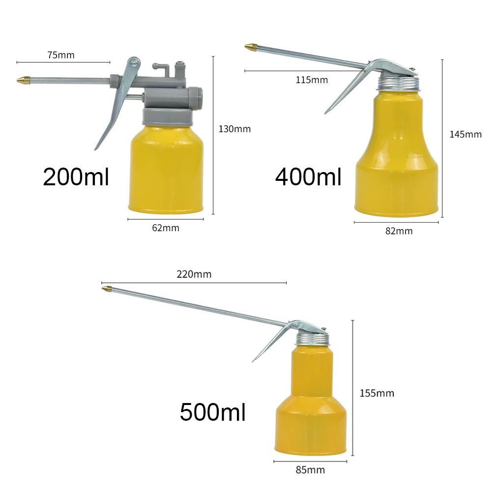 200/400/500ml Huileur Haute Pression Pompe Haute Pression Bidon d'Huile Pistolet de Lubrification Manuel Métal Pour Outil de Réparation de Voiture Moto