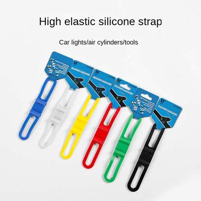 1pcs Bicycle Universal Silicone Strap Bicycle Handlebar Silicone Strap Phone Fixing Elastic Tie Rope Flashlight Bandages Tools