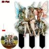 Pretty Three Fairies, 2D Flat Acrylic, Decoration, Suitable for Garden, Lawn, Potted Plants, Outdoor, Christmas, Halloween