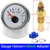 HD 52mm Water Temp Meter With Alarm Funtions 40-120℃ Water Temp Meter Indicator + Coolant Temperature Sensors Adapter 12V/24V