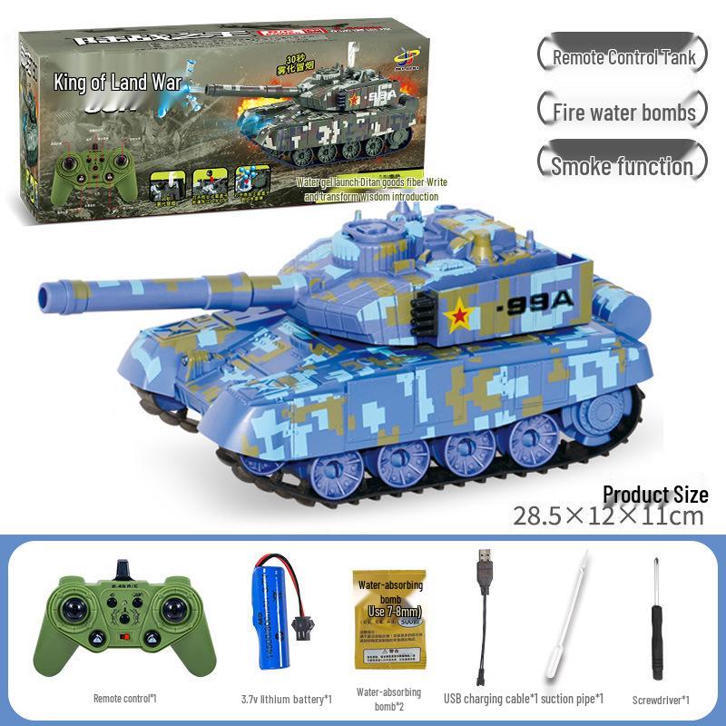 Remote Control Tank with Projectile Firing & Smoke Effect for Kids