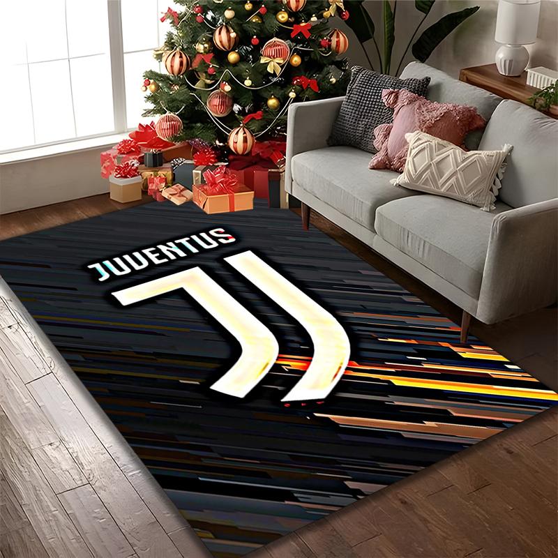 1pc Juventus Football Club Rug, Comfortable Printed Home Area Carpet, Cozy Office Chair Rug