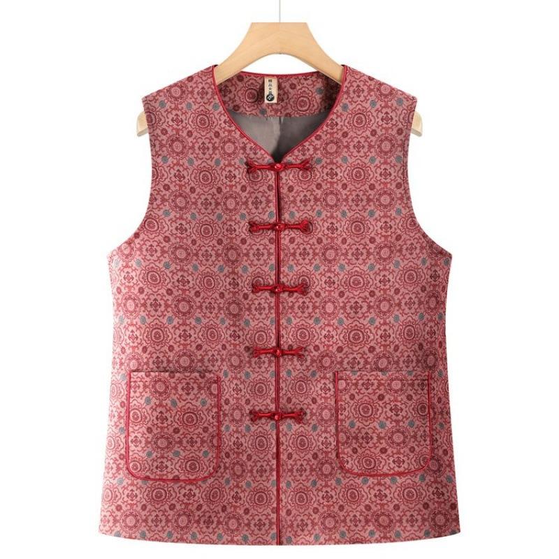 0 Large Size Vest Plus Fat Cardigan Vest Old Lady Vest
